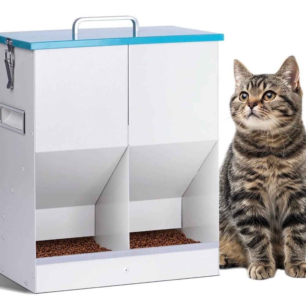Automatic Cat Feeder for 2 Cat, 42cups/10L Automatic Pet Feeder for Dogs and ...
